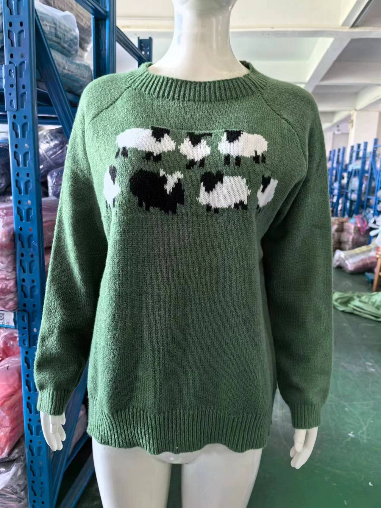 Pull en Laine avec Motif Mouton